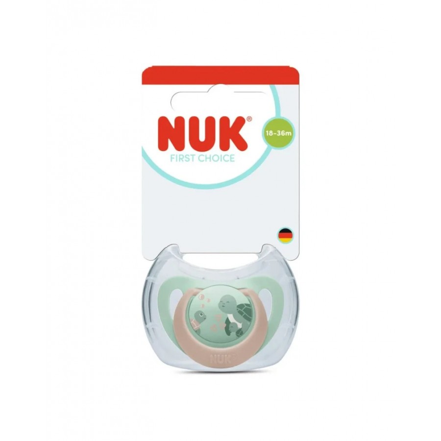 NUK First Choice Πιπίλα Σιλικόνης 18-36m, Turtle (10177251) NUK First Choice Πιπίλα Σιλικόνης 18-36m, Turtle (10177251)