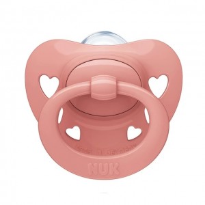 Nuk Ορθοδοντική Πιπίλα Σιλικόνης για 6-18 μηνών Signature ροζ με Θήκη (10736694) Nuk Ορθοδοντική Πιπίλα Σιλικόνης για 6-18 μηνών Signature ροζ με Θήκη (10736694)