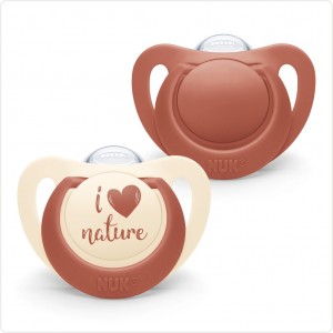 Nuk Πιπίλα Σιλικόνης για 0-6 μηνών For Nature Red (10736808-1) Nuk Πιπίλα Σιλικόνης για 0-6 μηνών For Nature Red (10736808-1)