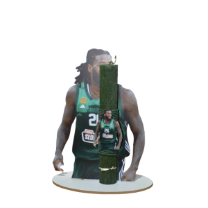 Χειροποίητη Αρωματική Λαμπάδα Με το Πράσινο Θηρίο  σε ξύλινη Διακοσμητική Βάση (2026229)