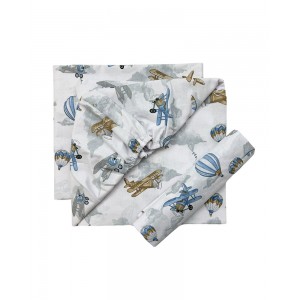 Bunnybebe Σεντόνια κούνιας σετ 3τμχ με λάστιχο, Planes (260-PLANES) Bunnybebe Σεντόνια κούνιας σετ 3τμχ με λάστιχο, Planes (260-PLANES)