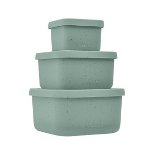 Kikkaboo Σετ μπολάκια από Σιλικόνη 3 τεμαχίων Platinum Silicone Sage (31302050009)