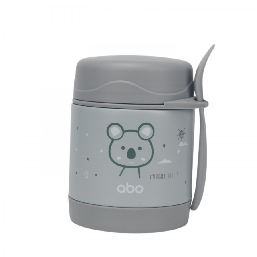  Abo Παιδικό δοχείο φαγητού ισοθερμικό στρογγυλό 300ml με κουταλοπίρουνο I am Koalafied (313607)
