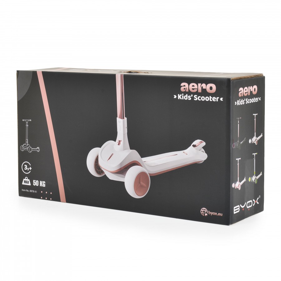 Byox Scooter με Φωτιζόμενες Ρόδες Aero Coal BLack (3800146229535)