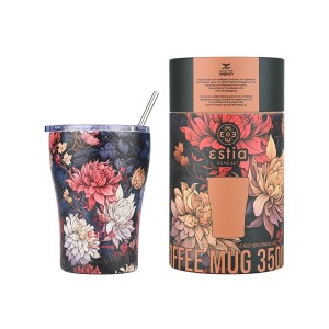 Estia θερμός Coffee Mugs 350ml Midnight Blossom (01-22945) Estia θερμός Coffee Mugs 350ml Midnight Blossom (01-22945)