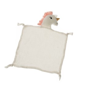 Πανάκι Παρηγοριάς Λευκός Μονόκερος 100%Cotton (10706-2)