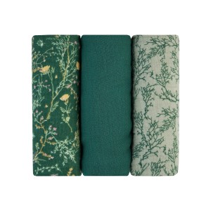 Kikkaboo Πάνες Αγκαλιάς από μουσελίνα set 3 pcs 75x75 cm Secret Garden Green (31103010103) Kikkaboo Πάνες Αγκαλιάς από μουσελίνα set 3 pcs 75x75 cm Secret Garden Green (31103010103)