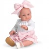 Magic baby κούκλα "Alicia με άσπρη μπλούζα και ροζ φιόγκο" (MB46612)