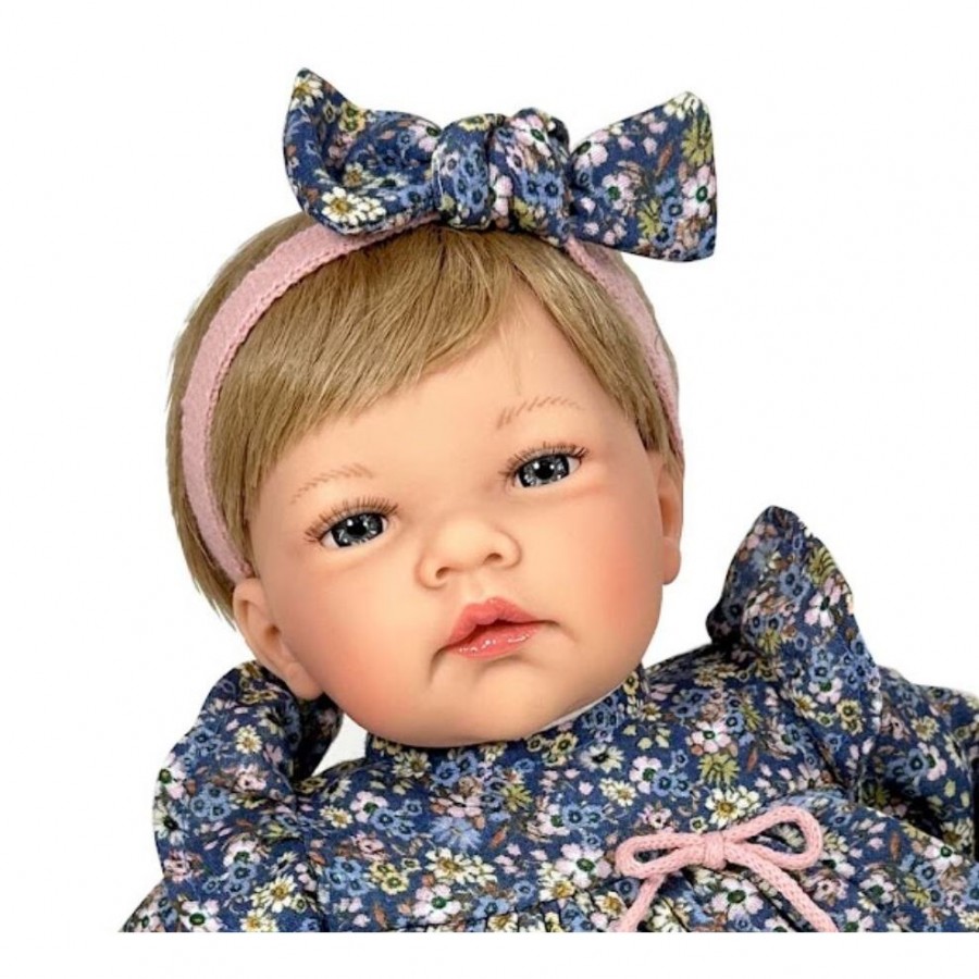 Nines D'Onil: Celia Liberty μωρό ξανθό με μπλέ φόρεμα και αξεσουάρ (NDO-4110)