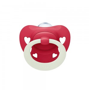 Nuk Ορθοδοντική Πιπίλα Σιλικόνης για 6-18 μηνών Signature Night με Θήκη Νυκτός Κόκκινη  (10736695) Nuk Ορθοδοντική Πιπίλα Σιλικόνης για 6-18 μηνών Signature Night με Θήκη Νυκτός Κόκκινη  (10736695)