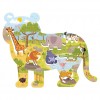 Luna Toys παζλ 48 τεμ Ζώα της Ζούγκλας  25Χ35ΕΚ με 8 σχήματα (000622475)