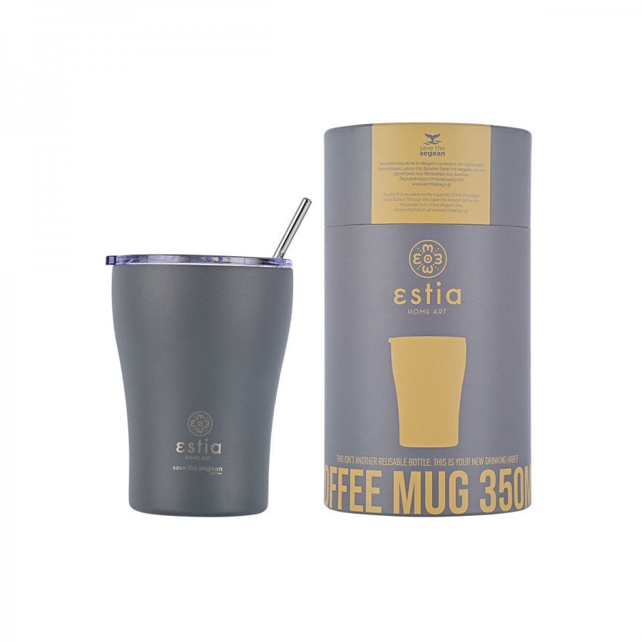 Estia θερμός Coffee Mugs 350ml Fjord Grey (01-12441)