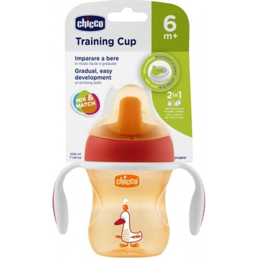 Chicco Εκπαιδευτικό κύπελλο Training Cup 6m+ Orange 200ml (F04-06921-30-01)