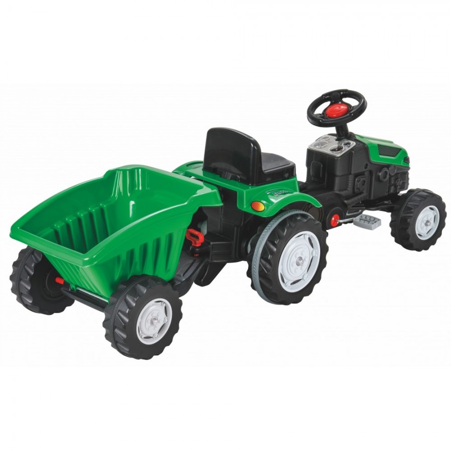 Pilsan Παιδικό Τρακτέρ  Με Πεντάλ Και Καρότσα Tractor Active Πράσινο (07316-1)