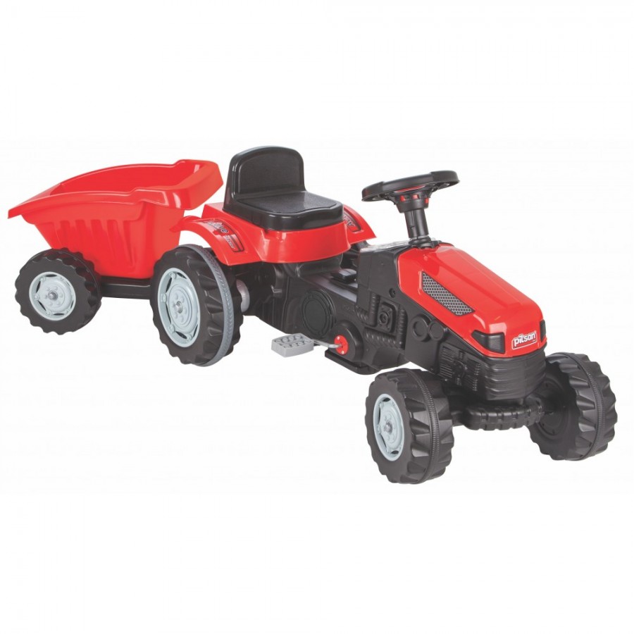 Pilsan Παιδικό Τρακτέρ  Με Πεντάλ Και Καρότσα Tractor Active Κόκκινο (07316-2)