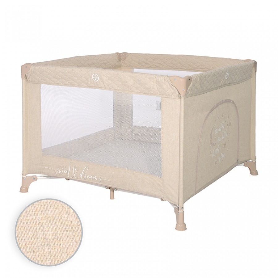 Lorelli Bertoni Τετράγωνο Πάρκο μωρού Playpen Sunny Playgroud Fog Beige Star (10080602217)