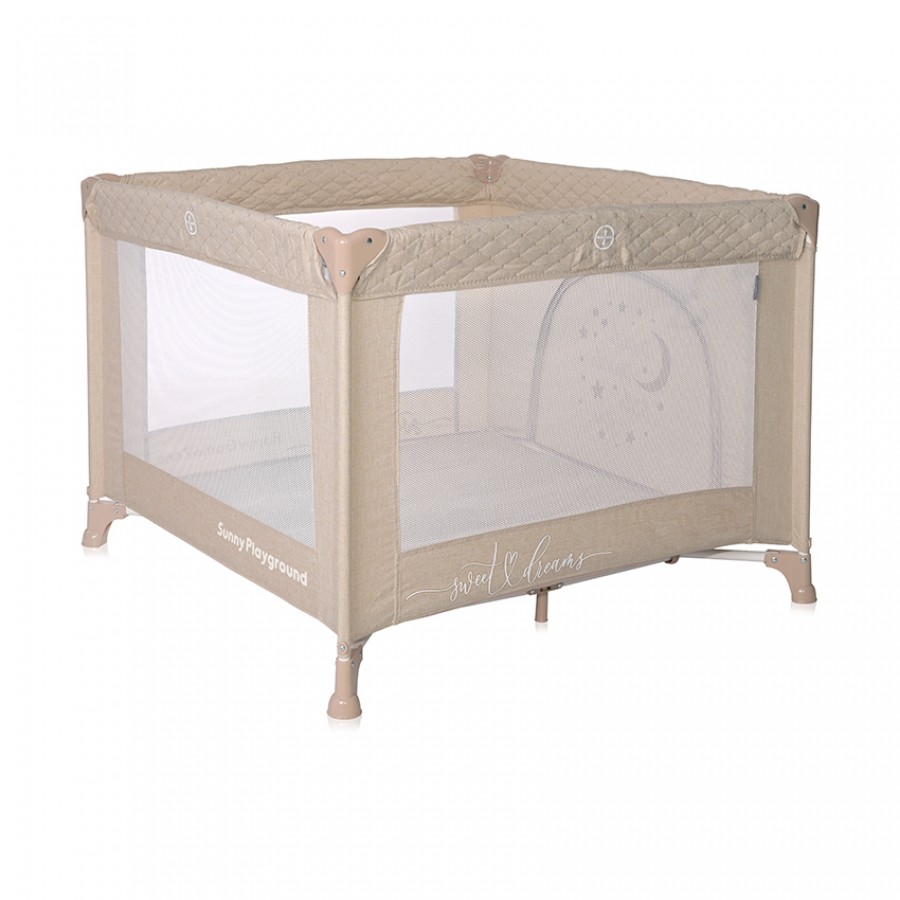 Lorelli Bertoni Τετράγωνο Πάρκο μωρού Playpen Sunny Playgroud Fog Beige Star (10080602217)