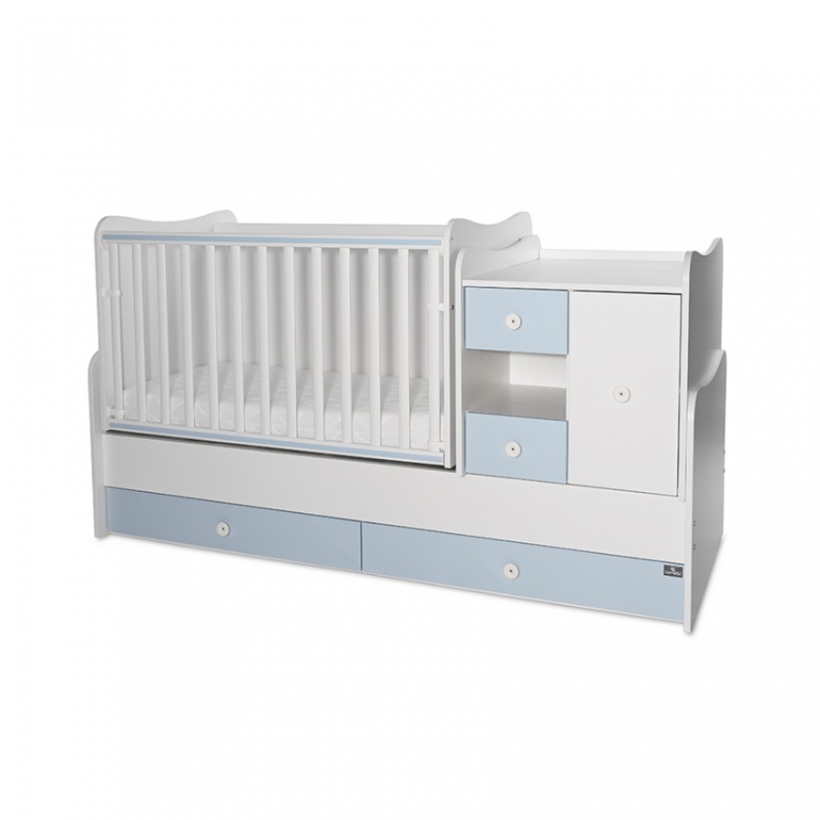 Μετατρεπόμενο Κρεββάτι Lorelli Bertoni Minimax New White-Baby Blue (10150500039A)