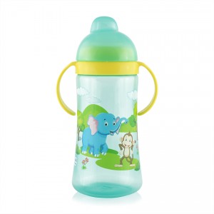 Lorelli Bertoni Εκπαιδευτικό Ποτηράκι 6m+ με μαλακό στόμιο & λαβές 330ml Green (10200910003)