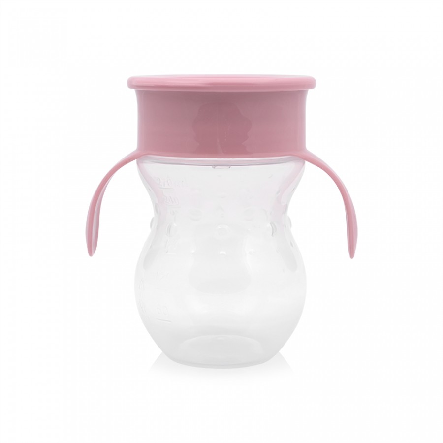 Lorelli Bertoni Εκπαιδευτικό ποτηράκι 12m+ All Around cup 360 μοιρών Pink 270ml (10230540002)