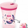 Nuk Παιδικό Ποτηράκι Action Cup  230ml με καλαμάκι που αλλάζει χρώμα Ροζ (10255574)