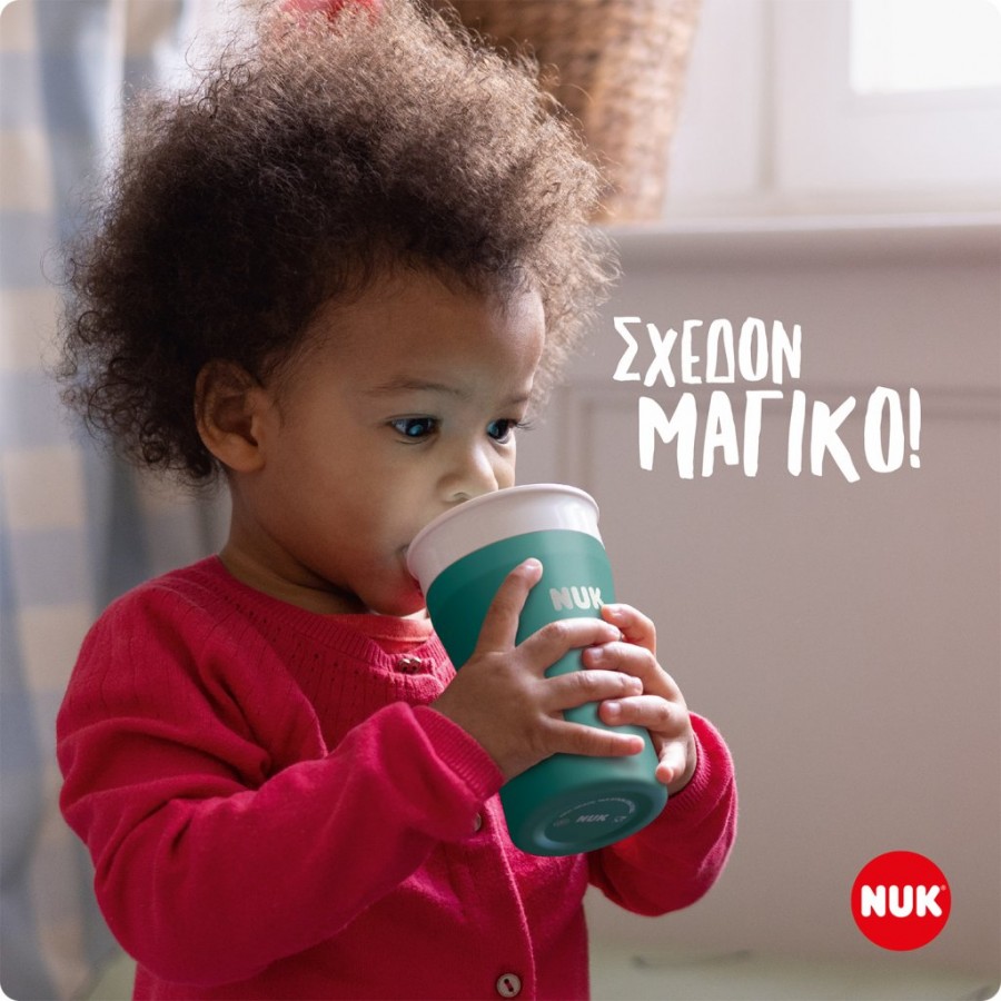 Nuk Magic Cup από ανοξείδωτο ατσάλι 230ml από 8 m+ Mint (10255679)