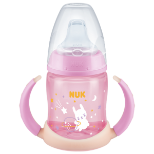 Nuk Εκπαιδευτικό Μπιμπερό με Λαβές First Choice 6m+ Night Pink  150ml (10743998) Nuk Εκπαιδευτικό Μπιμπερό με Λαβές First Choice 6m+ Night Pink  150ml (10743998)