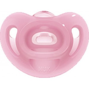 Nuk Ορθοδοντική Πιπίλα Σιλικόνης για 0-6 μηνών Sensitive με Θήκη Ροζ (10729139) Nuk Ορθοδοντική Πιπίλα Σιλικόνης για 0-6 μηνών Sensitive με Θήκη Ροζ (10729139)