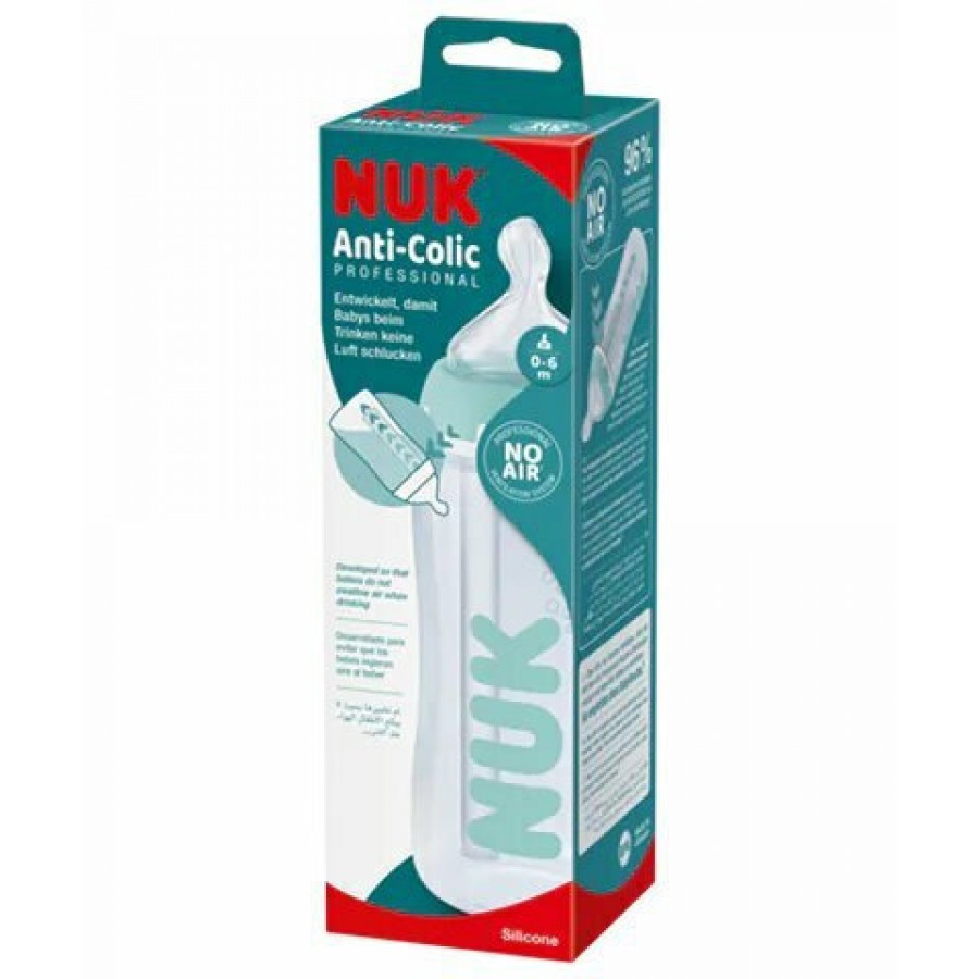 Nuk Anti-Colic Professional  Πλαστικό Μπιμπερό κατά των κολικών 300 ml με Δείκτη Ελέγχου Θερμοκρασίας (10741107)