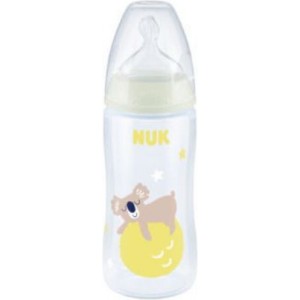 Nuk Πλαστικό Μπιμπερό First Choice Plus Temperature Control + Night Κατά των Κολικών με Θηλή Σιλικόνης 300ml για 6-18 μηνών Bear (10741142-1) Nuk Πλαστικό Μπιμπερό First Choice Plus Temperature Control + Night Κατά των Κολικών με Θηλή Σιλικόνης 300ml για 6-18 μηνών Bear (10741142-1)
