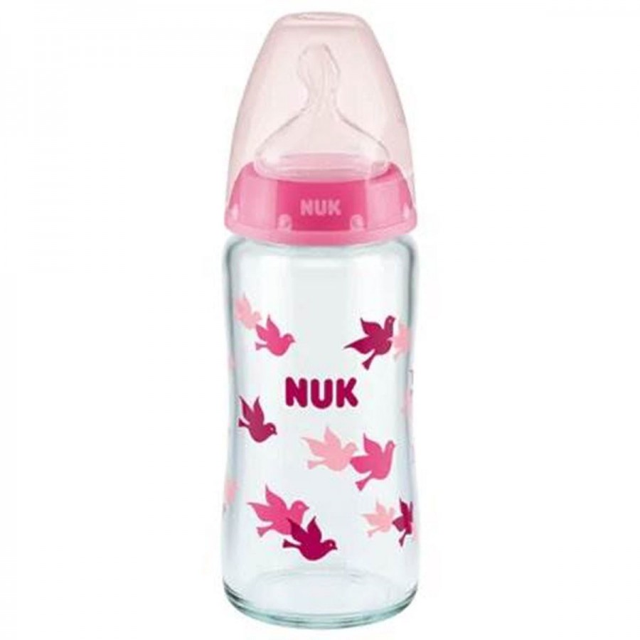 Nuk First Choice Plus Glass γυάλινο Μπιμπερό 240 ml με Δείκτη Ελέγχου Θερμοκρασίας (10745124)