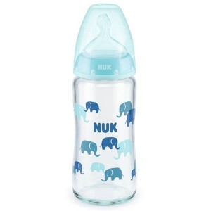 Nuk First Choice Plus Glass γυάλινο Μπιμπερό 240ml με Δείκτη Ελέγχου Θερμοκρασίας Σιέλ Ελεφαντάκια (10745124-1) Nuk First Choice Plus Glass γυάλινο Μπιμπερό 240ml με Δείκτη Ελέγχου Θερμοκρασίας Σιέλ Ελεφαντάκια (10745124-1)