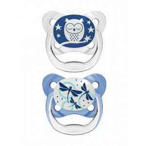 Dr. Brown's Ορθοδοντικές Πιπίλες Σιλικόνης για 0-6 μηνών Νυκτός Κουκουβάγια / Λιβελούλα  μπλε 2τμχ  (PV12008) Dr. Brown's Ορθοδοντικές Πιπίλες Σιλικόνης για 0-6 μηνών Νυκτός Κουκουβάγια / Λιβελούλα  μπλε 2τμχ  (PV12008)