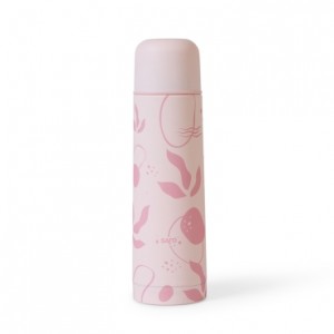 Saro Θερμός Υγρών Leaves Dusty Pink 500ml (26724) Saro Θερμός Υγρών Leaves Dusty Pink 500ml (26724)