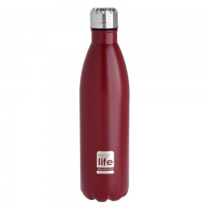 Life Green ανοξείδωτο θερμός 750ml με διπλό τοίχωμα Red Matte (33-BO-3004)
