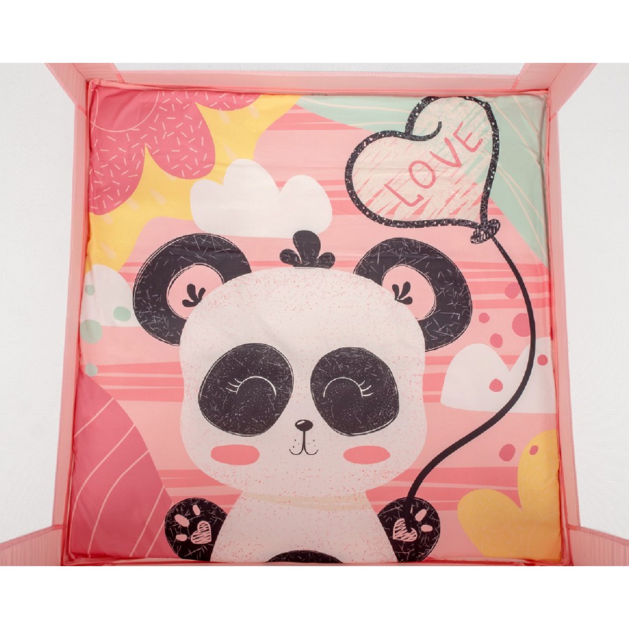 Kikkaboo Τετράγωνο Πάρκο μωρού Playpen Enjoy Pink Panda (31003030017)