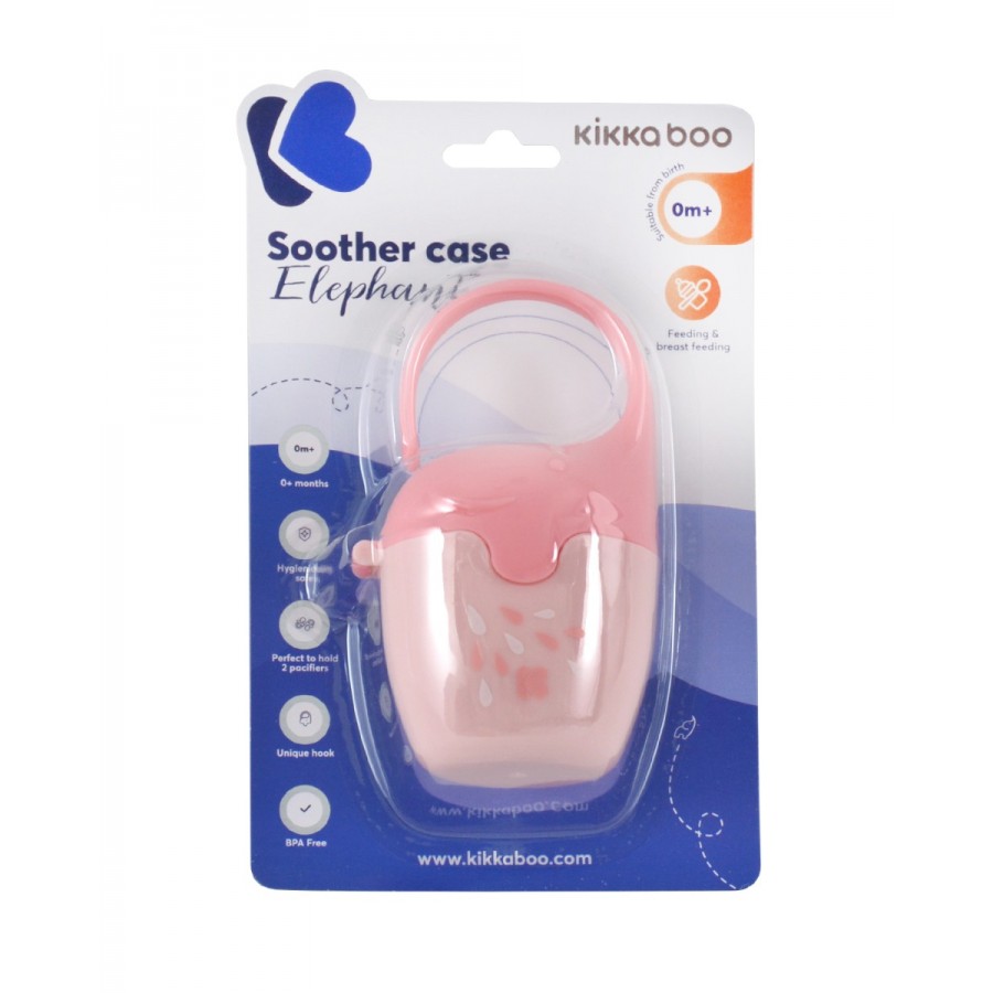 Kikkaboo Θήκη Πιπίλας Soother Elephant Pink (31302020131)