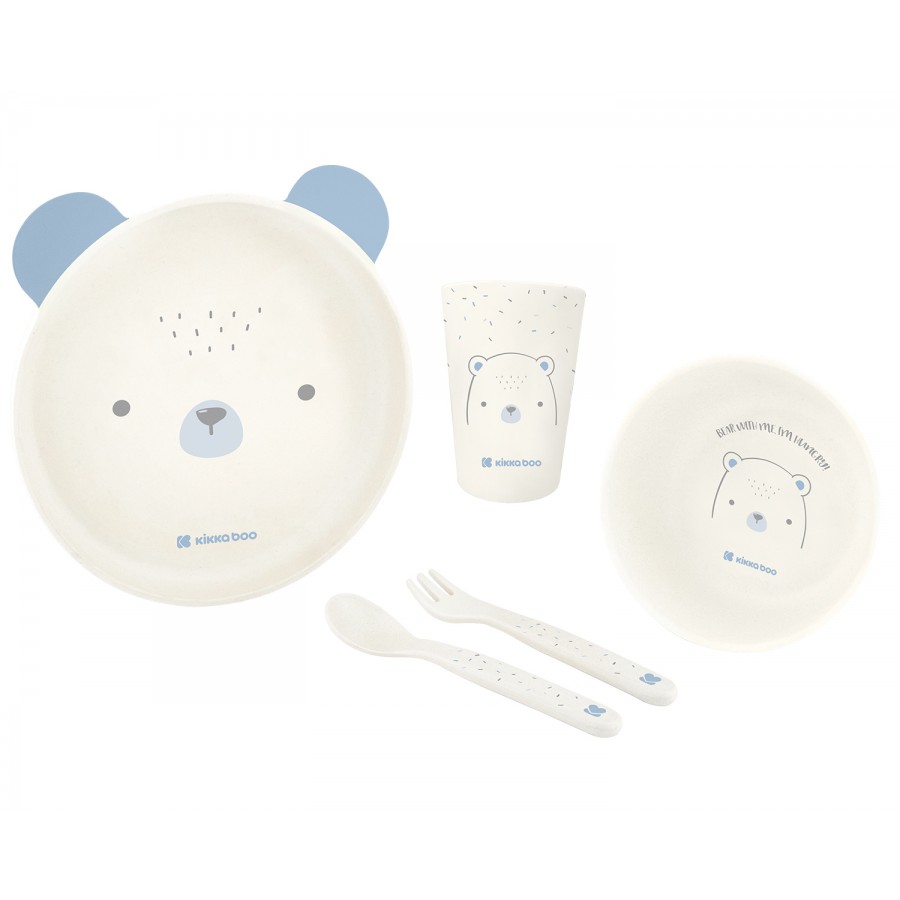 Kikka Boo Σετ Φαγητού Bear PP Blue 5τμχ (31302040136)