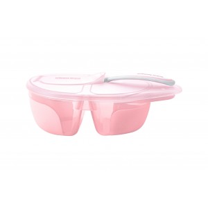 Kikkaboo Μπολάκι με Χώρισμα με Κουτάλι Tasty Pink (31302040143) Kikkaboo Μπολάκι με Χώρισμα με Κουτάλι Tasty Pink (31302040143)