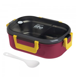 Life Green Φαγητοδοχείο 900ml Με χώρισμα Deep Rose (33-BO-9068) Life Green Φαγητοδοχείο 900ml Με χώρισμα Deep Rose (33-BO-9068)