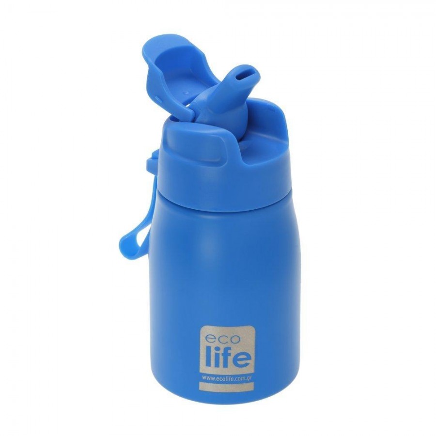 Life Green Blue παγουράκι 400ml Eσωτερικό καλαμάκι (33-BO-1998)