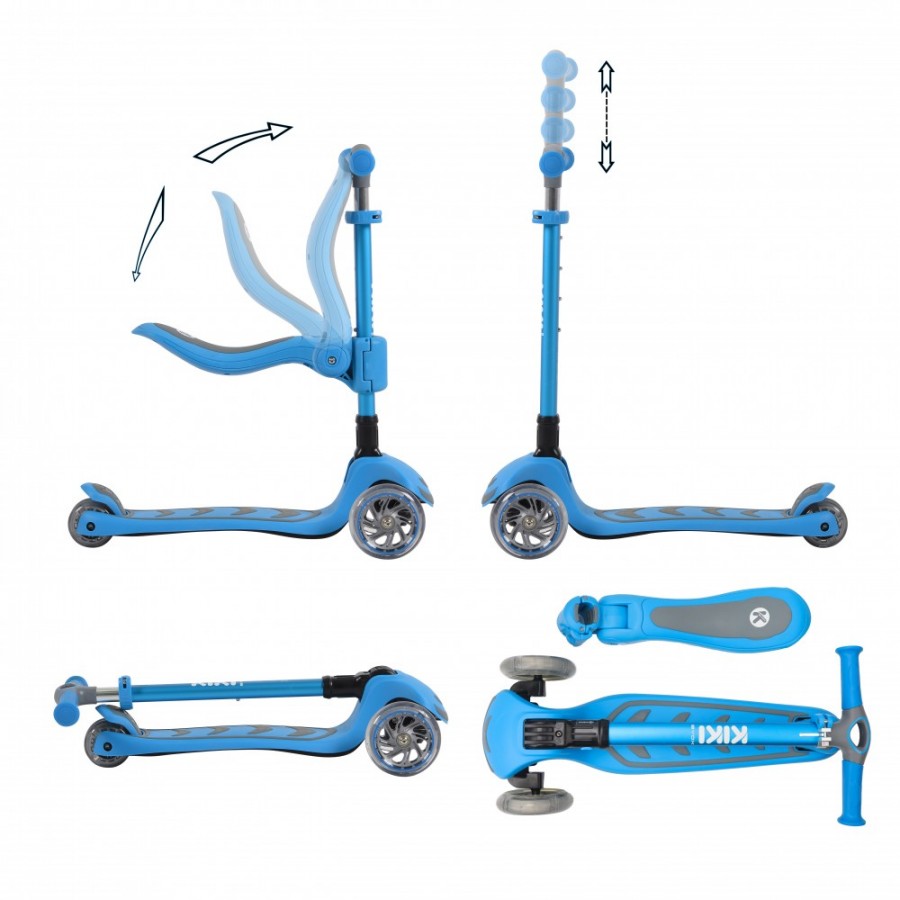 Byox Scooter Αναδιπλούμενο με Κάθισμα Kiki Blue (3800146201937)