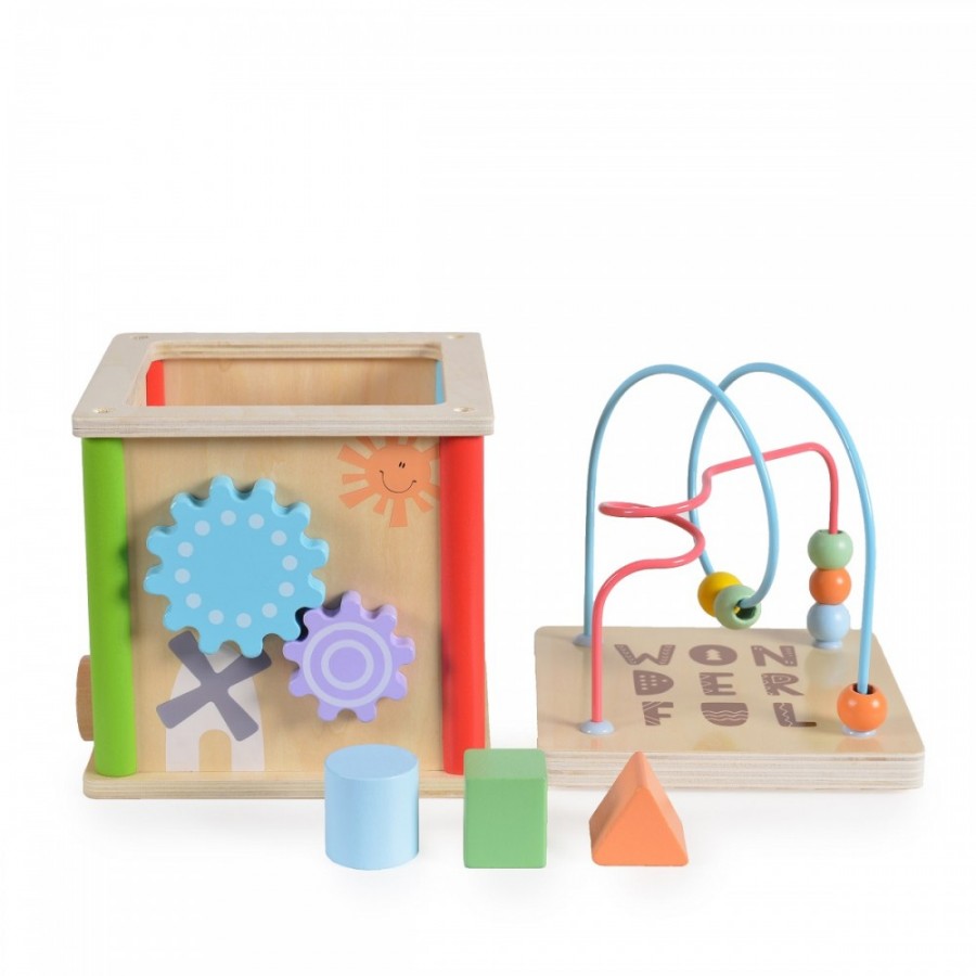 Moni Toys Wooden activity cube 1003 5 pcs (3800146222994)