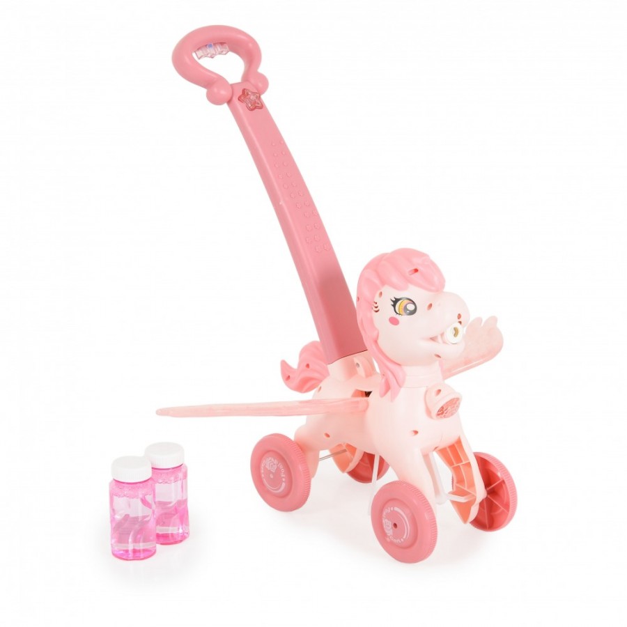 Moni Toys Παιχνίδι με μηχανισμό για Σαπουνόφουσκες Pony Pink Wings BV089 (3800146224202)