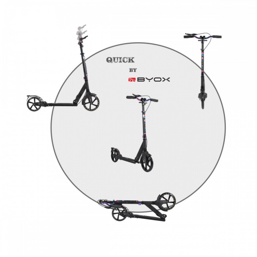 Byox Παιδικό Πατίνι Quick Δίτροχο Μαύρο (3800146227715)