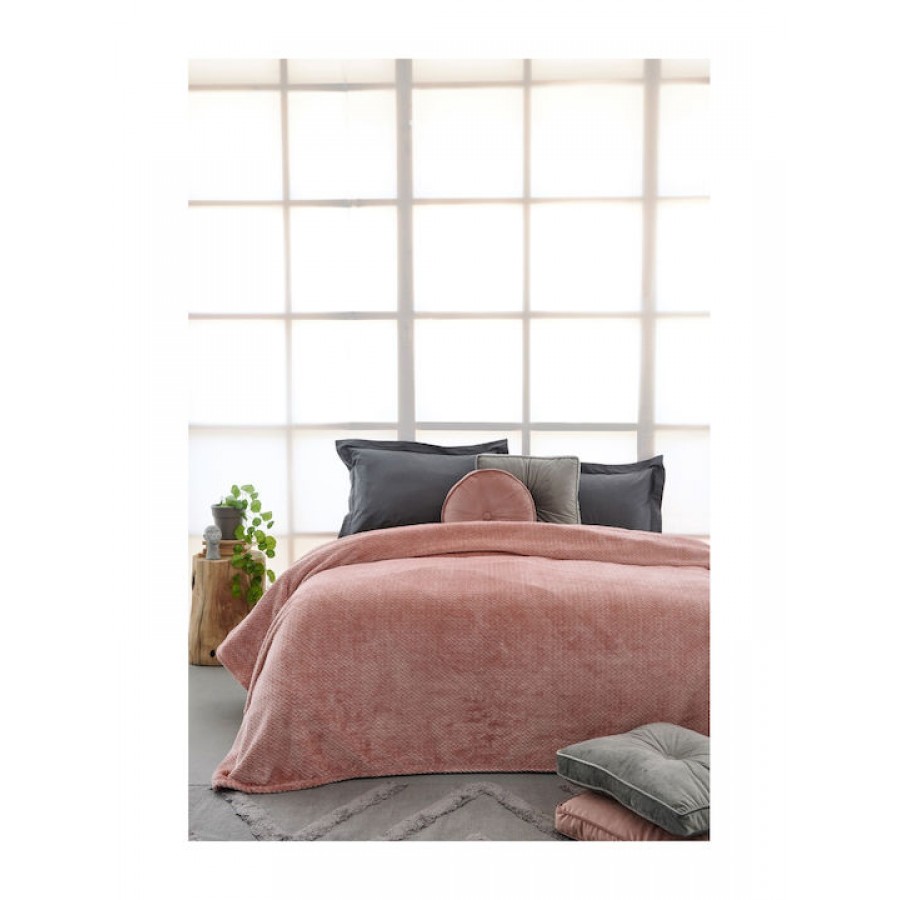 Palamaiki Chloee Κουβέρτα Fleece Μονή 160x220εκ. Rose (5205857214128)