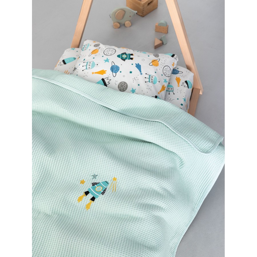 Palamaiki Home Κουβέρτα Πικέ Bebe Blanket Candy Aqua (5205857261634)