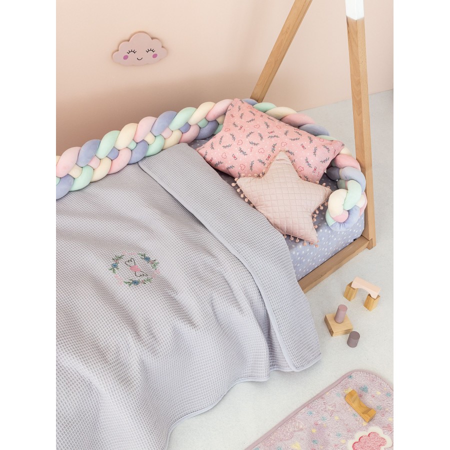 Palamaiki Home Κουβέρτα Πικέ Bebe Blanket Candy Lilac (5205857261658)
