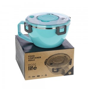 Eco Life Μπλε φαγητοδοχείο thermos 850ml Με χώρισμα (33-BO-9070) Eco Life Μπλε φαγητοδοχείο thermos 850ml Με χώρισμα (33-BO-9070)