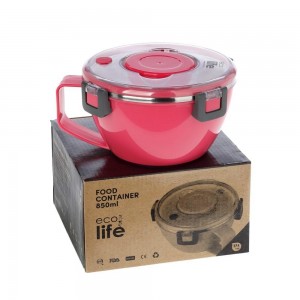 Eco Life Ροζ φαγητοδοχείο thermos 850ml Με χώρισμα (33-BO-9071) Eco Life Ροζ φαγητοδοχείο thermos 850ml Με χώρισμα (33-BO-9071)